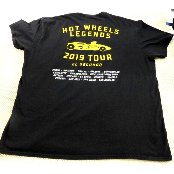 Hot Wheels Legends 2019 Tour T-Shirt Charlotte Black XL Car Enthusiast Tee - Picture 3 of 7